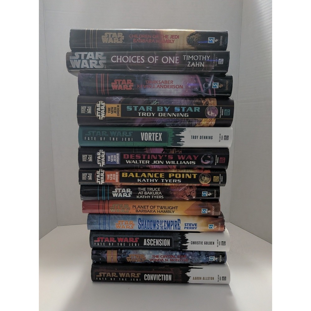 Star Wars Hardcover Book Lot 13 Legends Novels Fate of the Jedi New Jedi Order